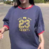 ネイビー | リンガーロゴBIGTシャツ | non-hedge