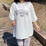カレッジロゴ花刺繍BIGTシャツ | non-hedge | 詳細画像13