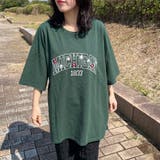 カレッジロゴ花刺繍BIGTシャツ | non-hedge | 詳細画像1