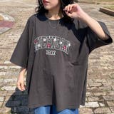 カレッジロゴ花刺繍BIGTシャツ | non-hedge | 詳細画像21