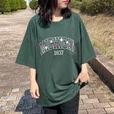 カレッジロゴ花刺繍BIGTシャツ | non-hedge | 詳細画像2
