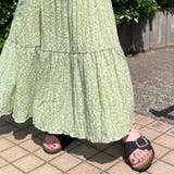 グリーン | 柄ティアードスカート | non-hedge 