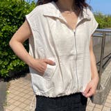 綿麻スタンドZIPベスト | non-hedge | 詳細画像1