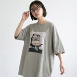 グレー | 転写ネコBIGTシャツ | non-hedge 