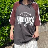 チャコール | 袖ラインラグラン配色BIGTシャツ | non-hedge