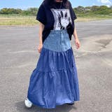 デニム切替ティアードスカート | non-hedge | 詳細画像8