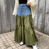 デニム切替ティアードスカート | non-hedge | 詳細画像9