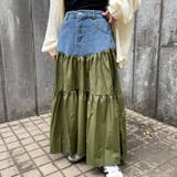 デニム切替ティアードスカート | non-hedge | 詳細画像11