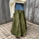 デニム切替ティアードスカート | non-hedge | 詳細画像12