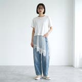 裾レースレイヤースラブTシャツ | non-hedge  | 詳細画像8 
