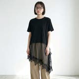 裾レースレイヤースラブTシャツ | non-hedge  | 詳細画像2 