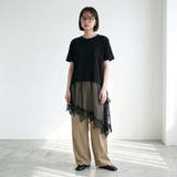 裾レースレイヤースラブTシャツ | non-hedge  | 詳細画像5 