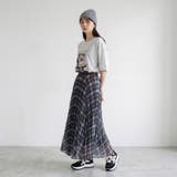 総柄プリーツスカート | non-hedge | 詳細画像1