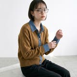 襟デニム切替TOPS | non-hedge | 詳細画像13