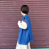 カットオフノーカラーデニムベスト | non-hedge | 詳細画像3