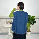カットオフノーカラーデニムベスト | non-hedge | 詳細画像14