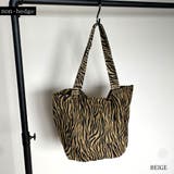 ベージュ | ゼブラキャンバストートバッグ レディース ファッション | non-hedge