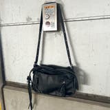 ブラック | ブリーチ加工ZIPショルダーバッグ | non-hedge 