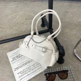 オフホワイト | チェーンハートチャーム付きミニボストンバッグ | non-hedge