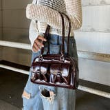 2ポケクロコ型押しボストンバッグ | non-hedge  | 詳細画像16 