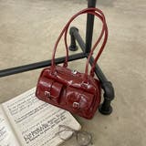 レッド | 2ポケクロコ型押しボストンバッグ | non-hedge 