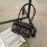 ブラウン | 2ポケクロコ型押しボストンバッグ | non-hedge 