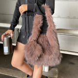 ブラウン | フェイクファーポーチ付きバッグ | non-hedge 