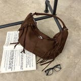 ブラウン | フェイクスウェードフリンジバッグ | non-hedge