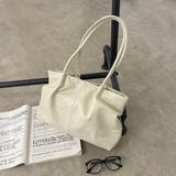 アイボリー | 合成皮革サイドドロストトートバッグ | non-hedge 