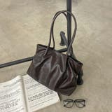 ブラウン | 合成皮革サイドドロストトートバッグ | non-hedge 