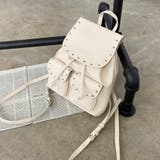 アイボリー | スタッズ合成皮革リュックサック | non-hedge 