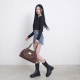 型押し合成皮革プレートボストンバッグ | non-hedge | 詳細画像18