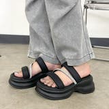 2ベルトストーン厚底サンダル | non-hedge | 詳細画像5