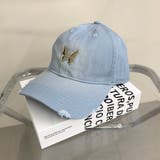 ブルー | 蝶ダメージキャップ | non-hedge