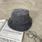 ブラック | レース付きデニムハット | non-hedge