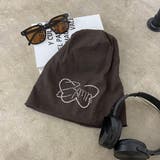 ブラウン | ストーンモチーフビーニー | non-hedge 