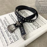 アンティーク風バックルスタッズベルト | non-hedge  | 詳細画像20 