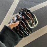 スタッズハラコヒョウ柄ベルト | non-hedge  | 詳細画像11 