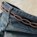 スタッズハラコヒョウ柄ベルト | non-hedge  | 詳細画像19 