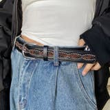 スタッズハラコヒョウ柄ベルト | non-hedge  | 詳細画像7 