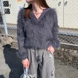 チャコール | シャギーキーネックプルオーバー | non-hedge 