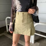 ベージュ | ツイルプリーツミニスカート | non-hedge