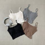 リブボタンバックオープンキャミソール | non-hedge  | 詳細画像14 