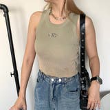 ベージュ | シルバープレートグラデーションタンクトップ | non-hedge