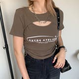 ブラウン | カットワークドロストチビTEE | non-hedge