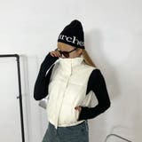 アイボリー | 合成皮革中綿ベスト | non-hedge