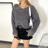 チャコール | シャギーラメプルオーバー | non-hedge 