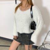 オフホワイト | シャギーラメプルオーバー | non-hedge 