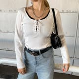 レースアップリブショートトップス | non-hedge  | 詳細画像16 