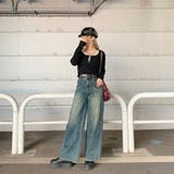 レースアップリブショートトップス | non-hedge  | 詳細画像17 